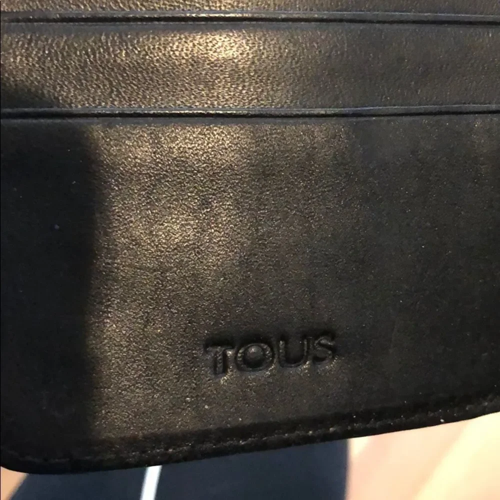 TOUS black bear monogram canvas wallet
