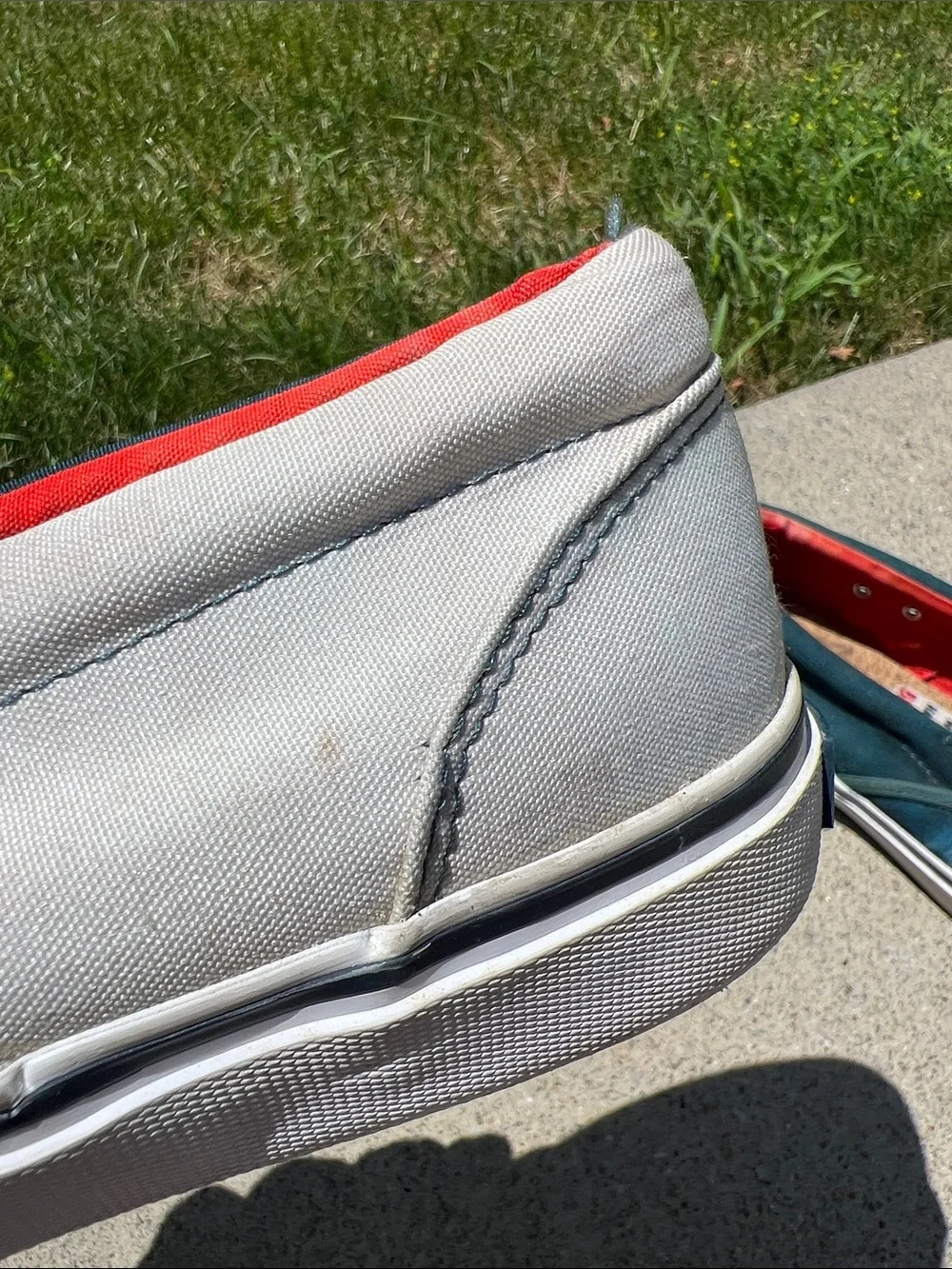 Sperry canvas slip