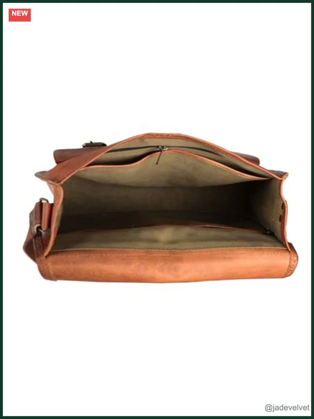 14 Inch Genuine Leather Satchel Tote Shoulder Bag Crossbody Travel Purse