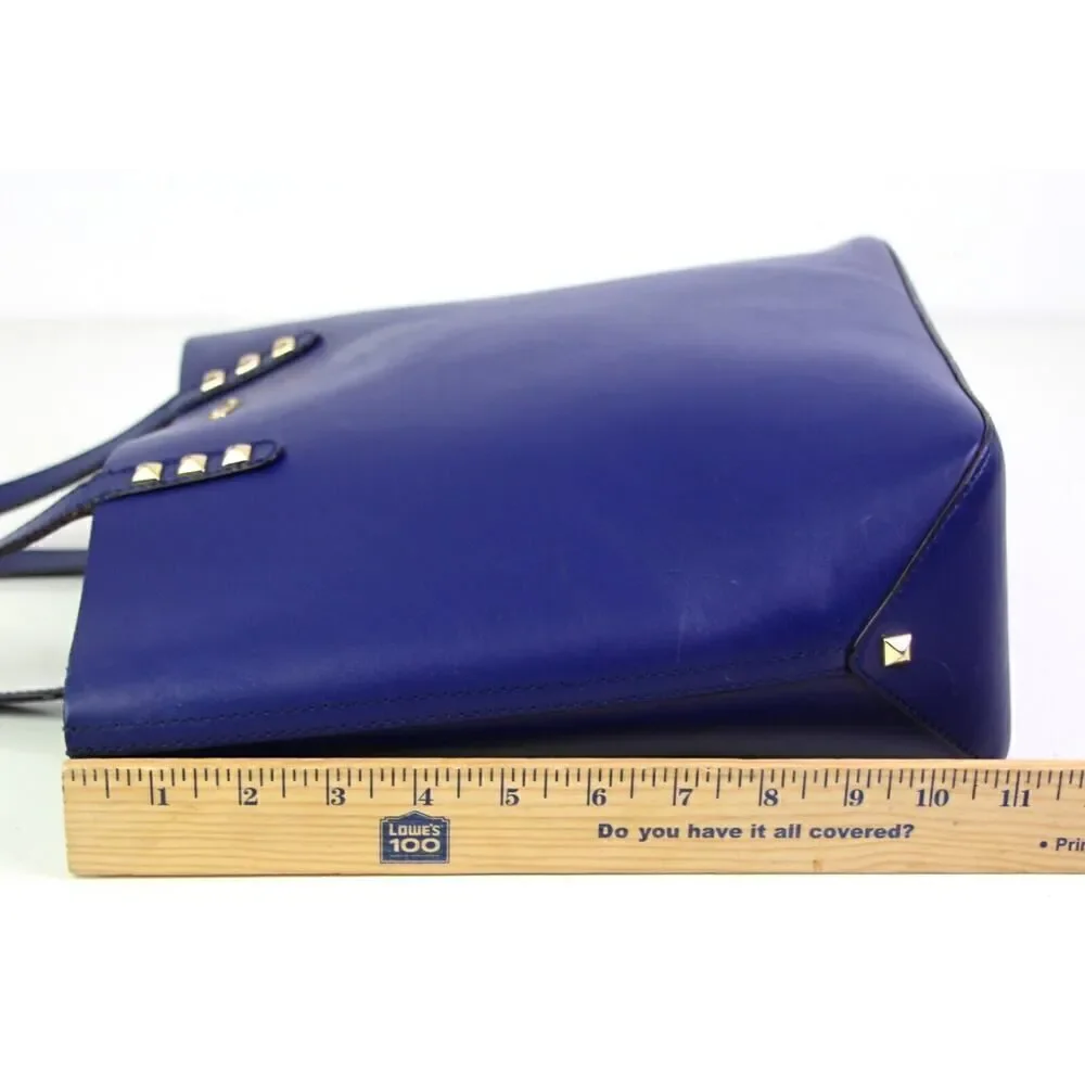 Rebecca Minkoff SADDLE BLUE LEATHER TOTE BUSINESS SHOULDER BAG HANDBAG PURSE