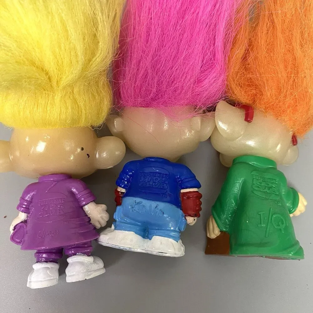Vintage 1993 Burger King Kids Club Troll Dolls Professor Camera Glow in the Dark