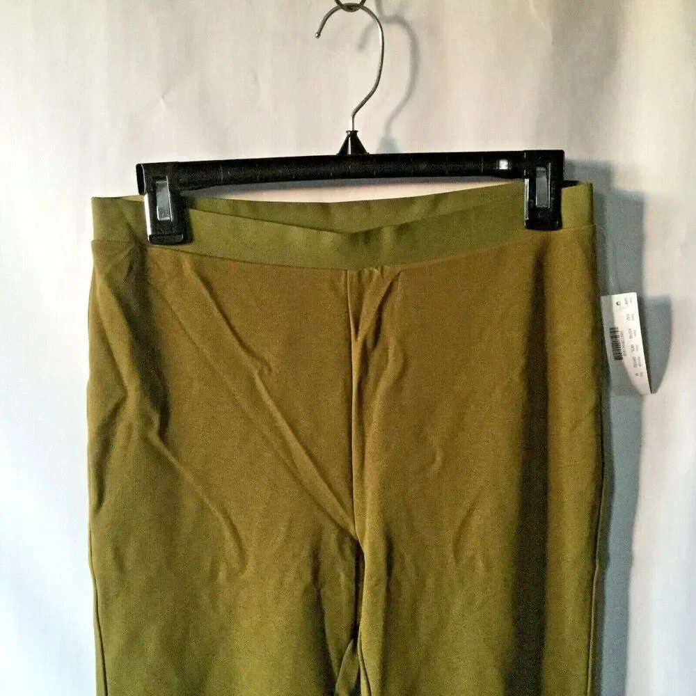 New Women J. CREW Ankle-zip leggings in stretch ponte Olive Green Size M $69.5