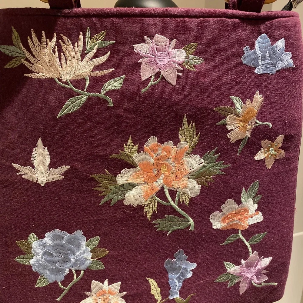 N/A plum embroidered