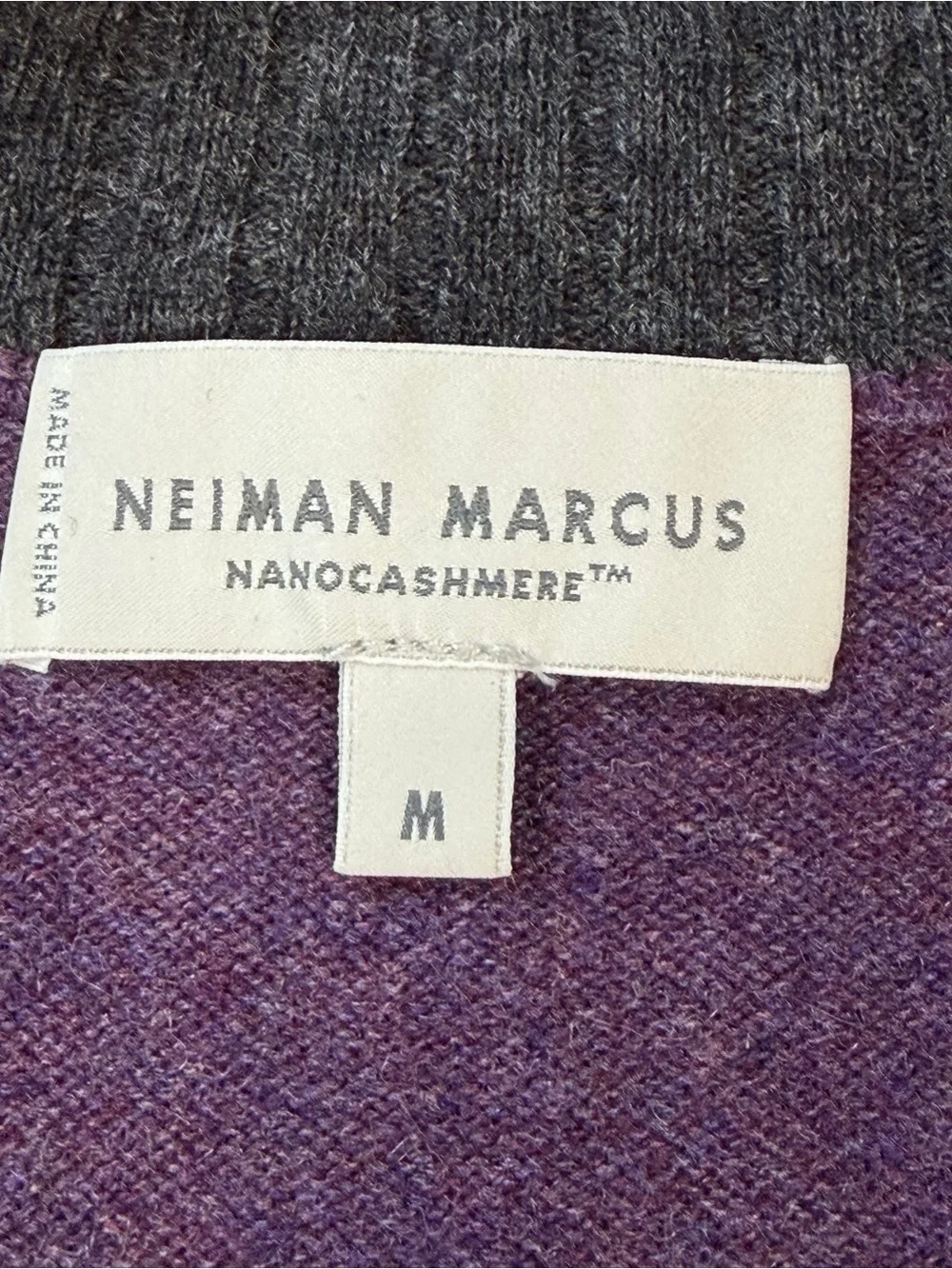 Neiman Marcus sleeve neck ribbed