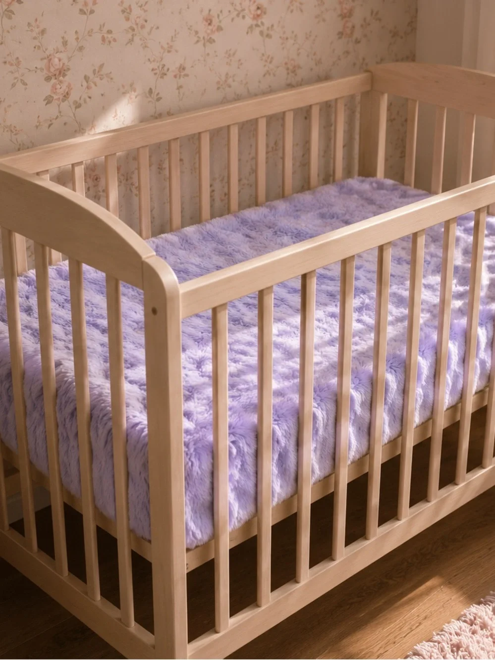 Minky crib sheet Lavender -Soft Baby Bedding