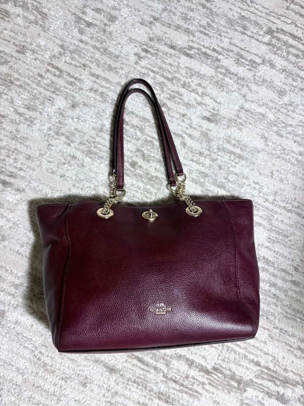 Coach Turnlock Chain Tote