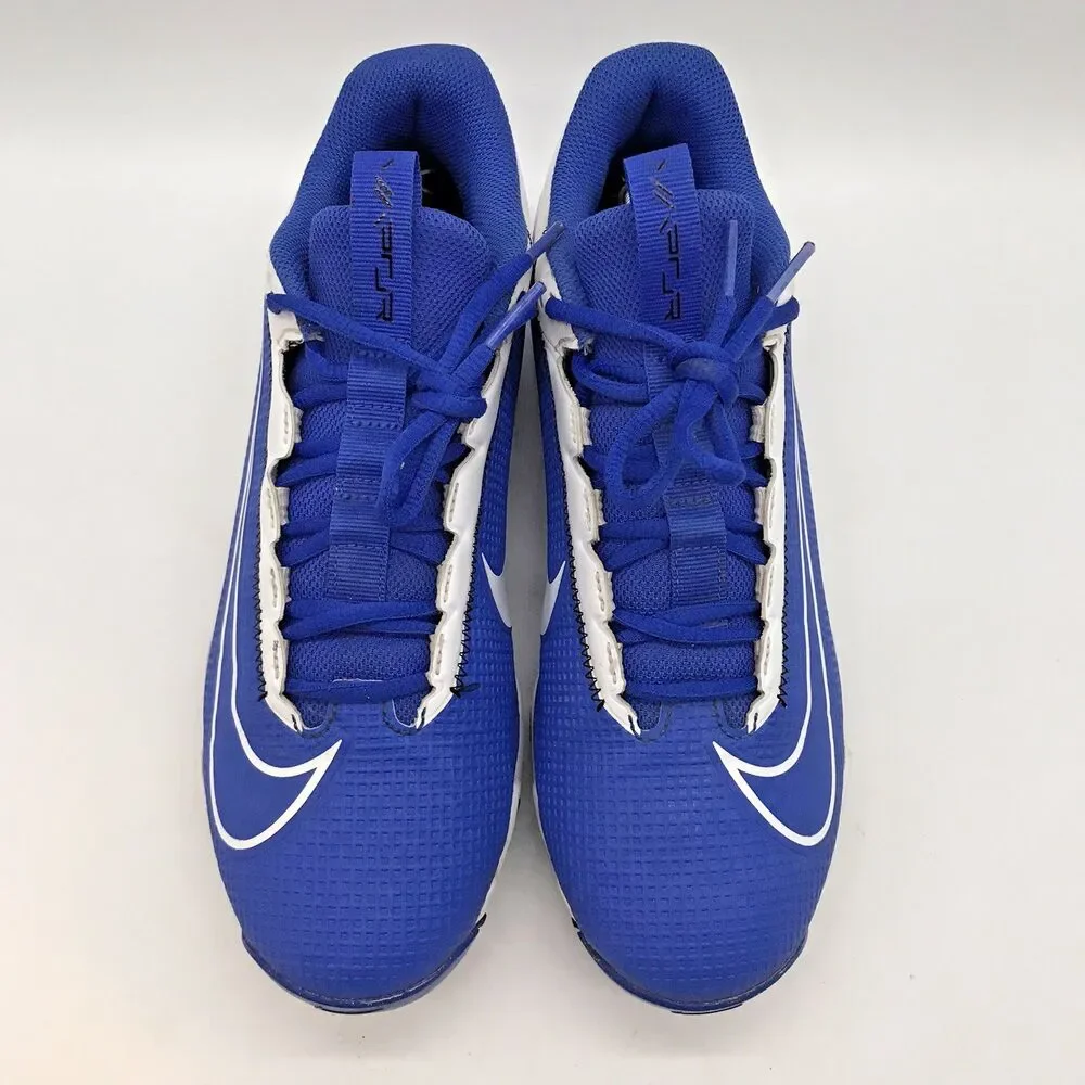 Nike Vapor Edge Shark 2 Football Cleats Men's 7.5 Blue & White Lace Up Low Top
