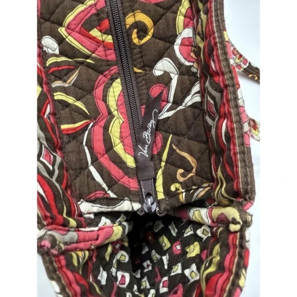 Vera Bradley Bittersweet Floral Quilted‎ Tote Bag Brown Pink.     5169