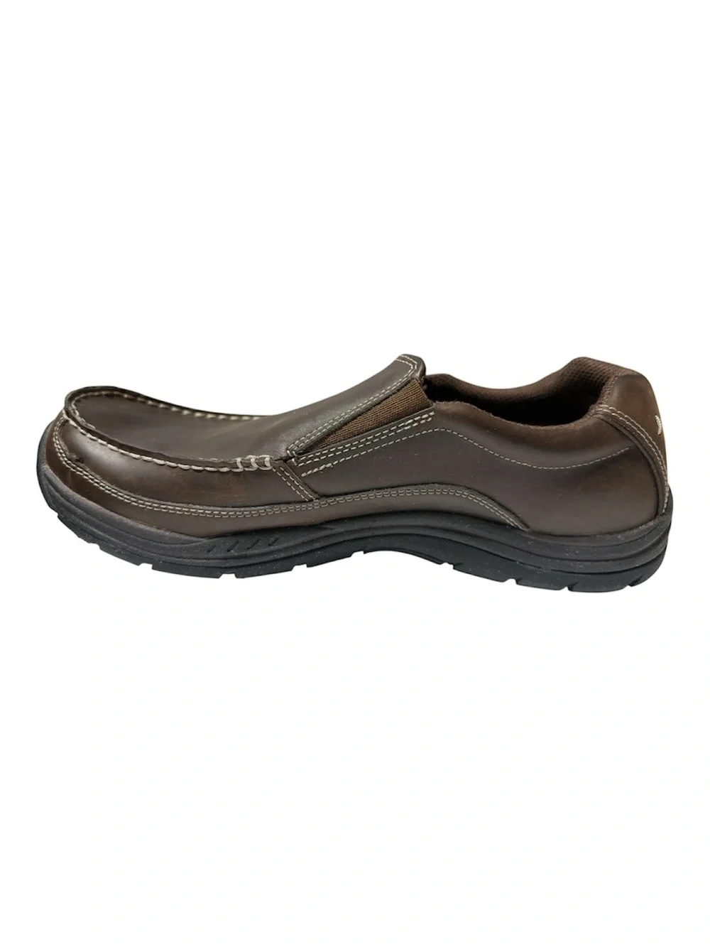 Skechers Men's Brown Braver Rayland Relaxed Fit Memory Foam Slip On Loafers 10.5