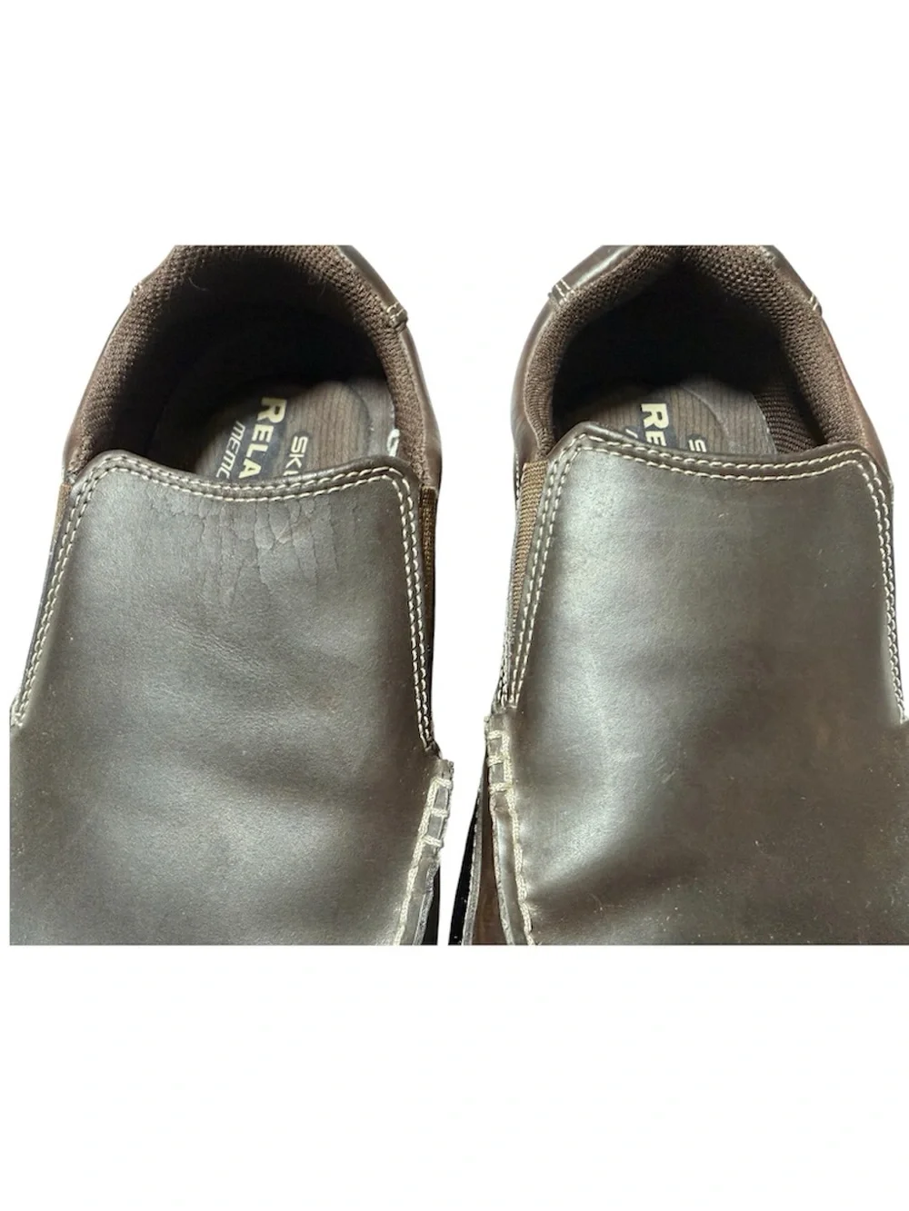 Skechers Men's Brown Braver Rayland Relaxed Fit Memory Foam Slip On Loafers 10.5