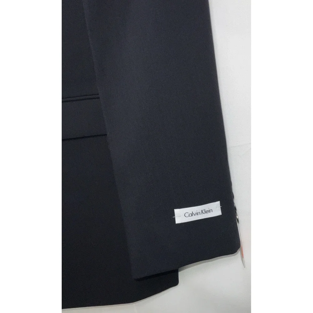 NWT‎ Men's Calvin Klein Extreme Slim Fit Wool Blend Suit Jacket - Black 46 Long