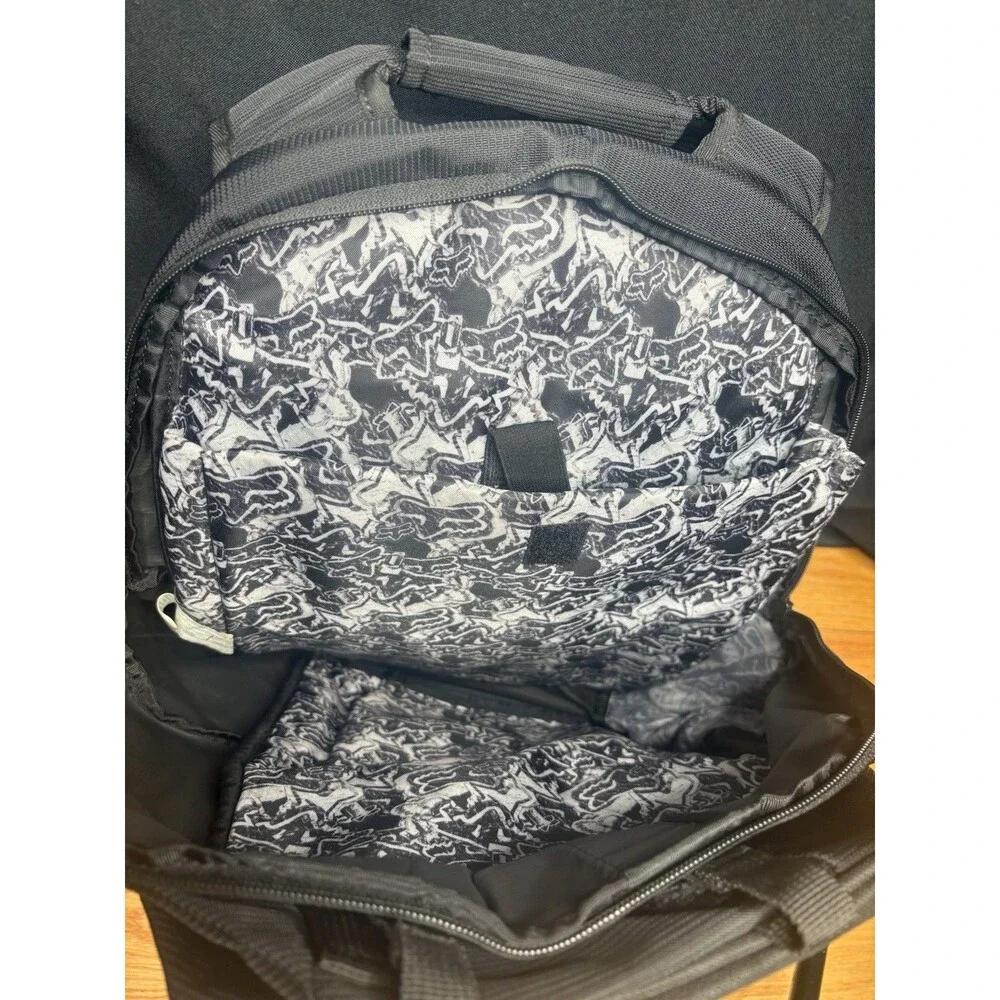 FOX Racing Backpack Multiple Pockets Y2K Skateboarding Racing School Green Black
