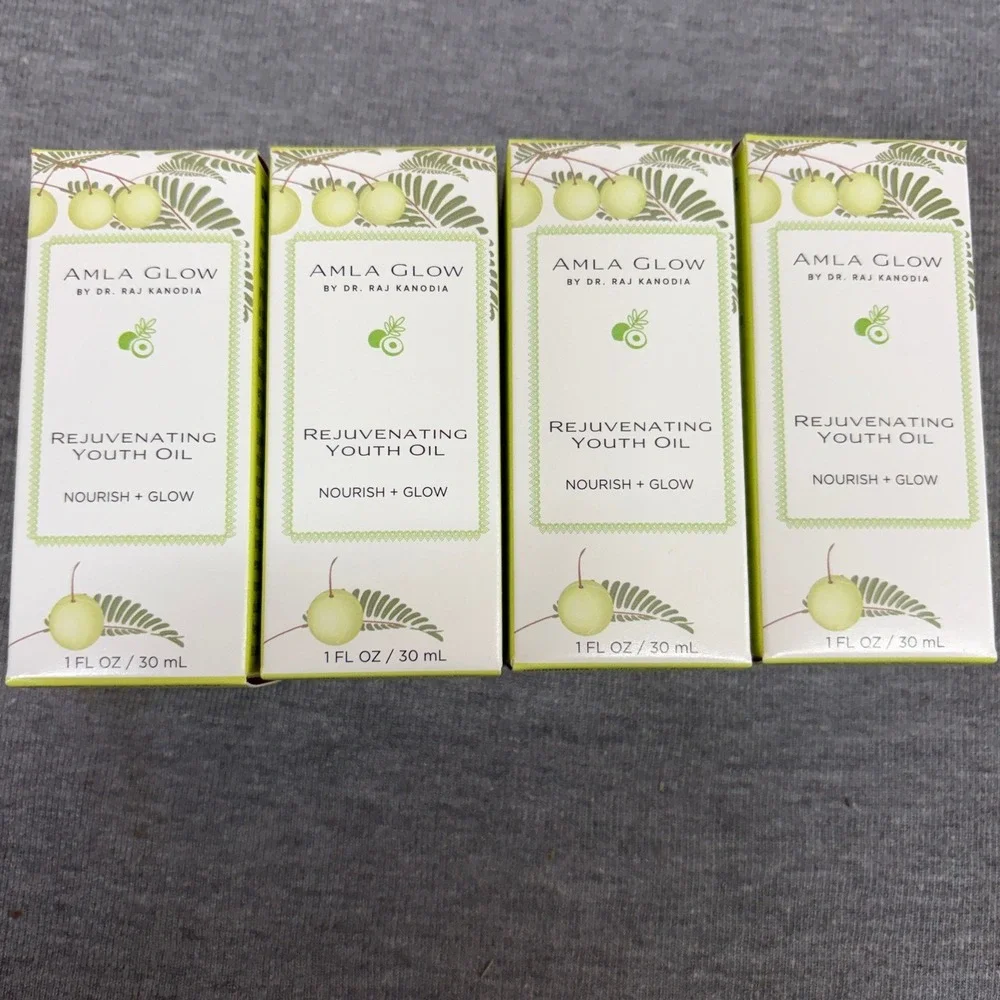 Lot of‎ 4 Amla Glow by Dr. Raj Kanodia Rejuvenating Youth Oil 1oz 30ml Each NEW