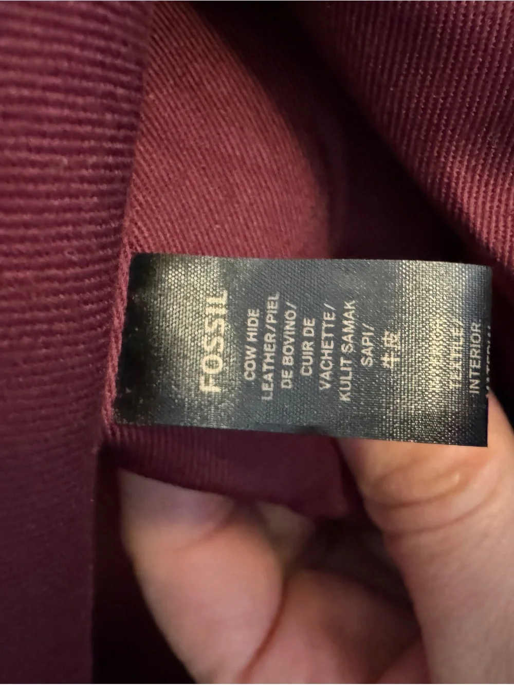 Fossil sophisticated burgundy