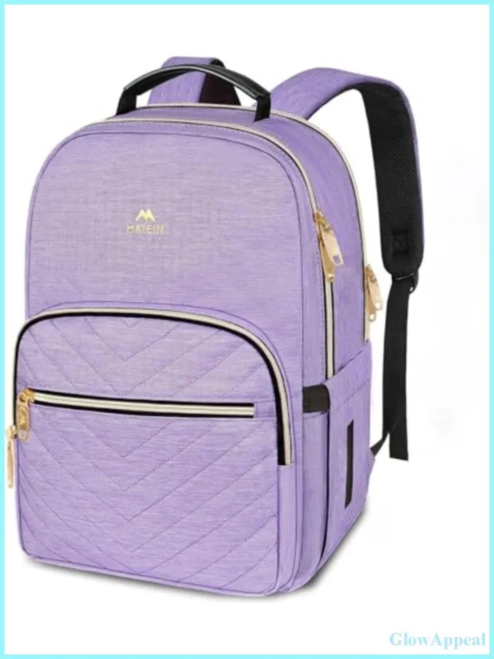 Water Resistant Laptop Backpack for Women, Anti Theft College Bookbag, PU