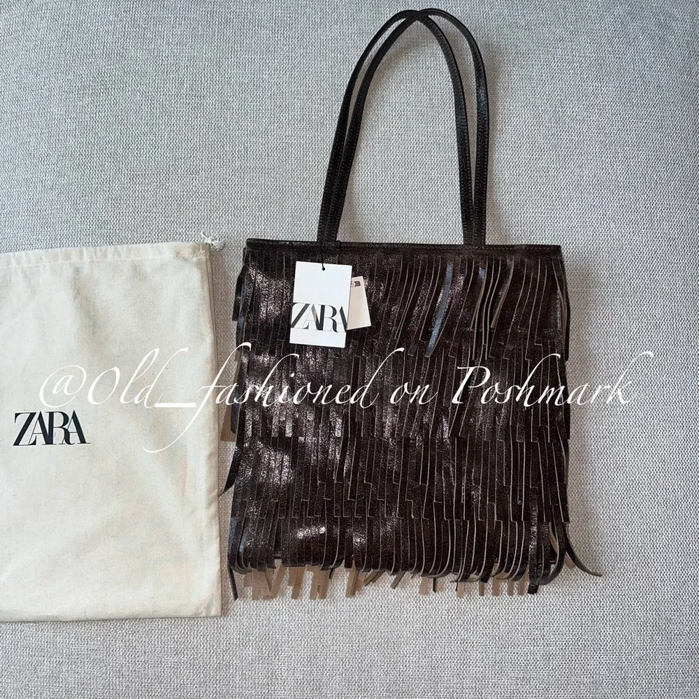 Zara fringed leather