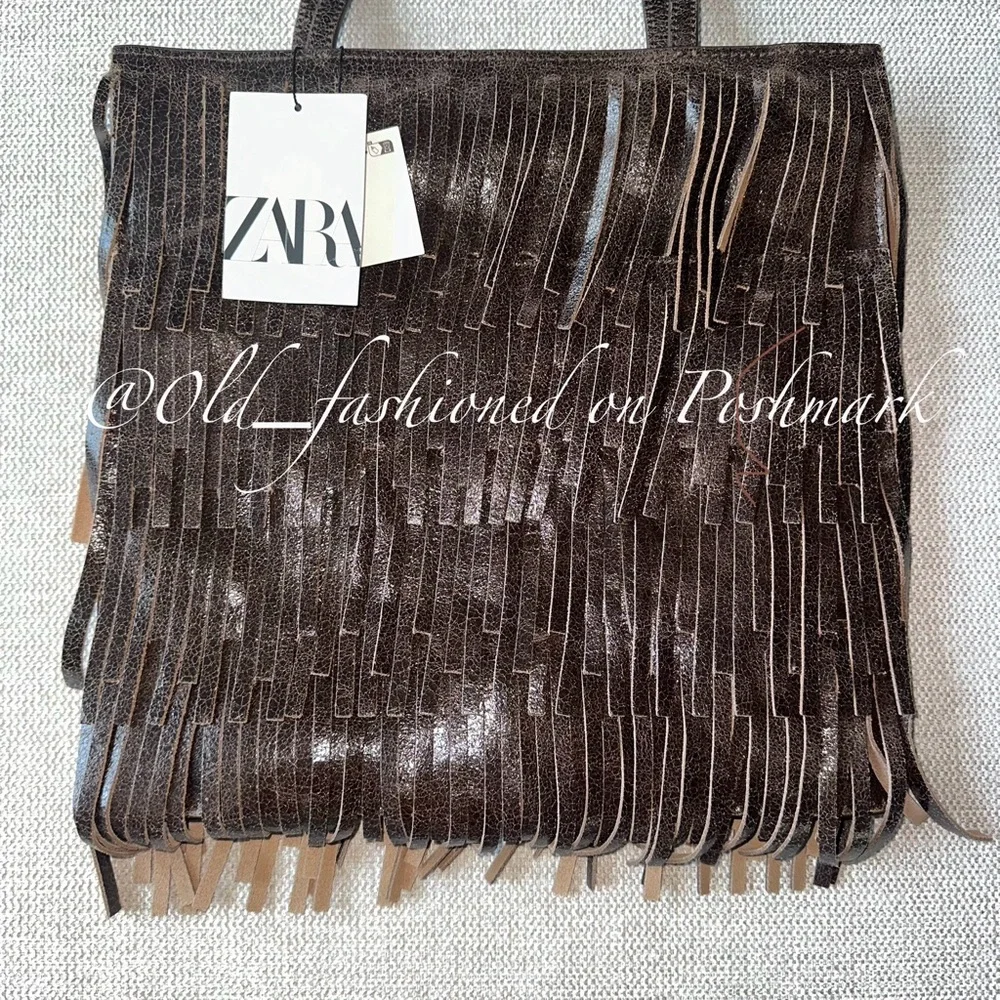 Zara fringed leather