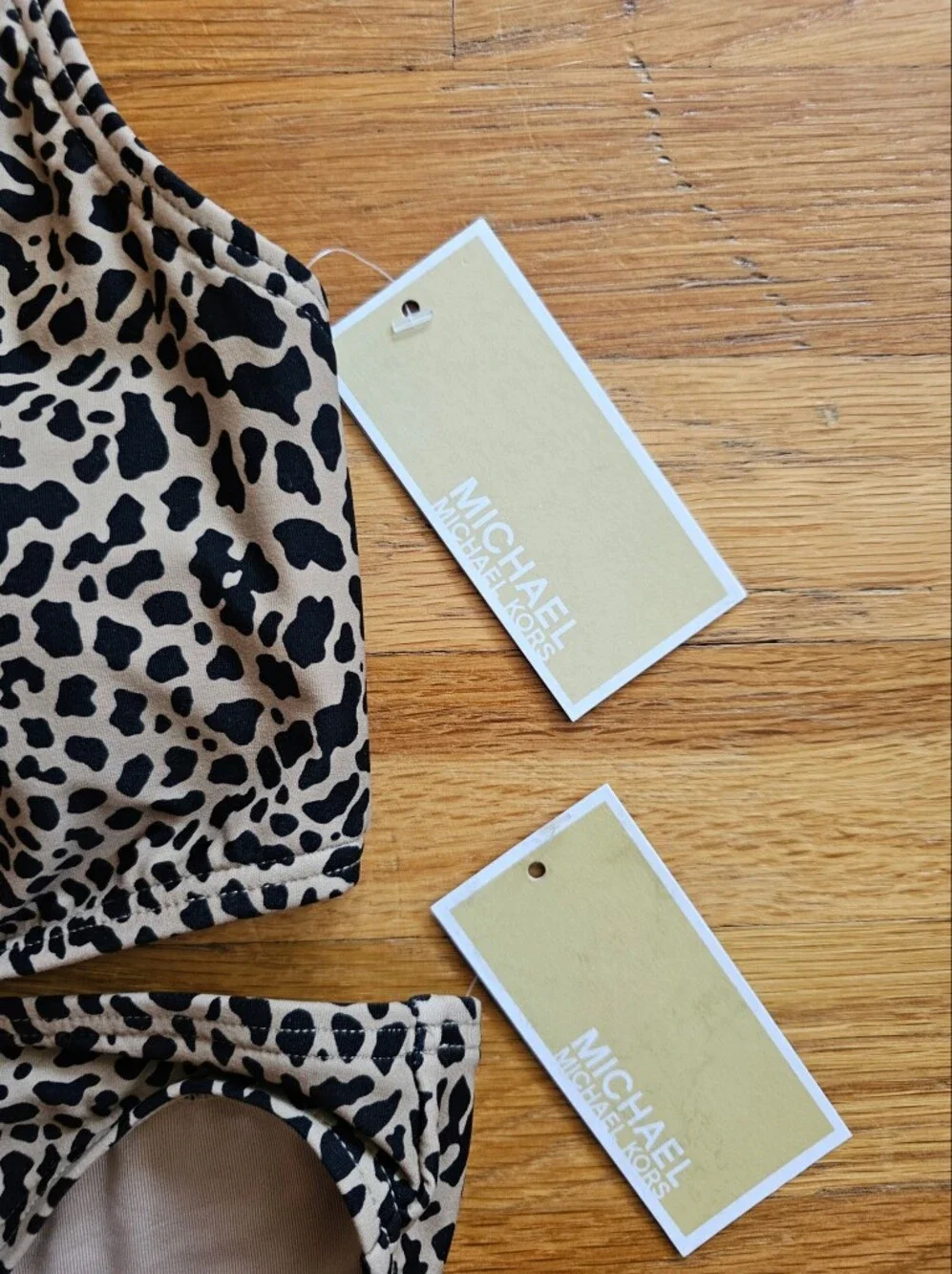 NWT Michael Kors Leopard Print Bikini Set
