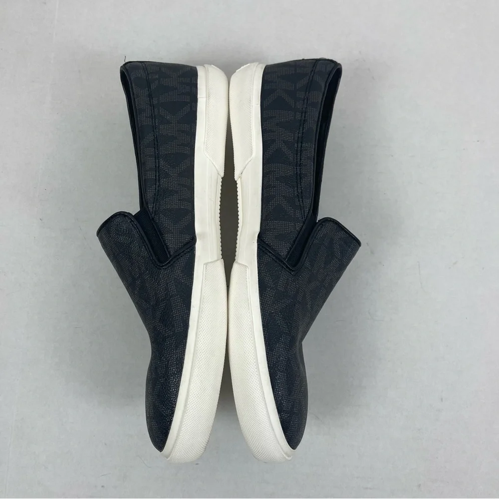 Michael Kors Women’s Black Slip On MK Logo  Sneakers Size 10‎