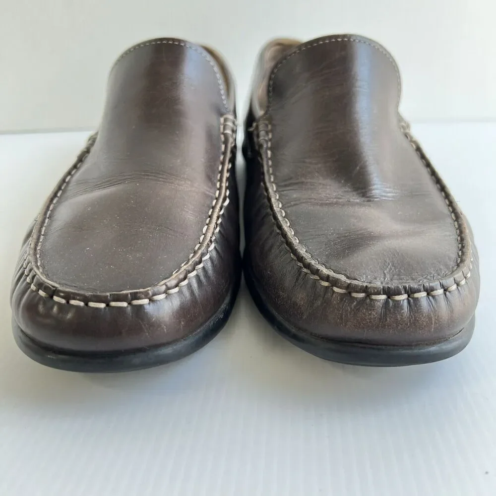 ECCO 570904 Classic Moc Brown Leather Loafer Driver Shoes Men’s 8 EUR 42