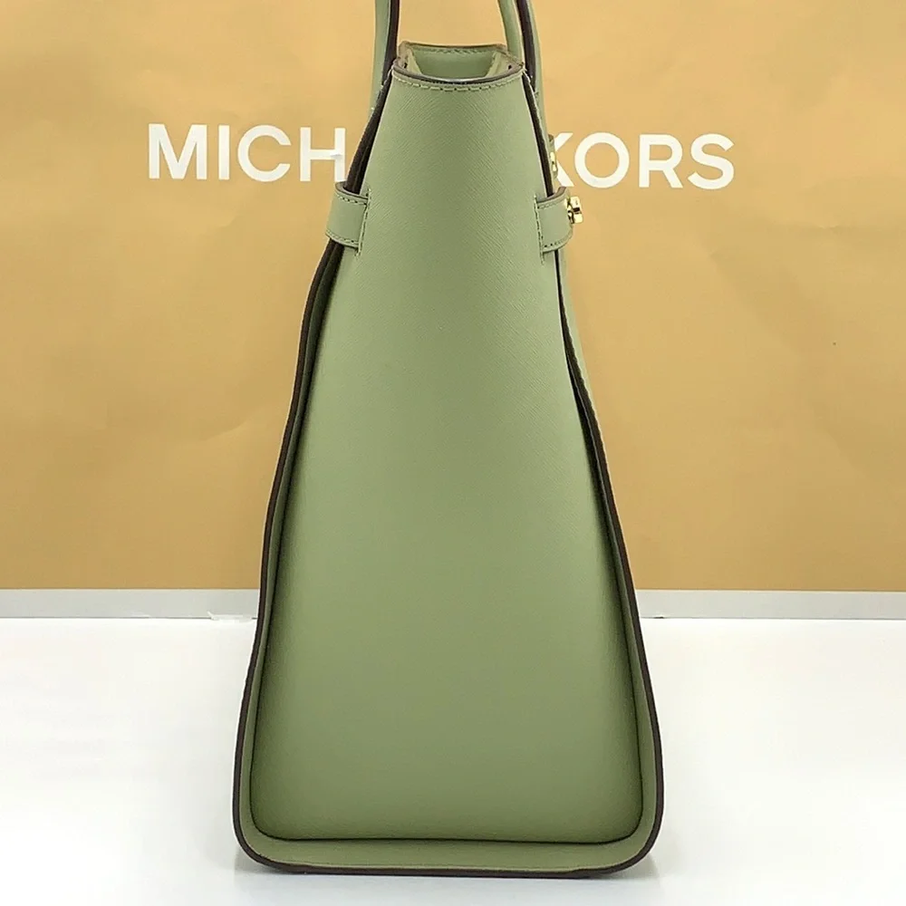 MICHAEL KORS CARMEN LARGE NORTH SOUTH TOTE LIGHT SAGE COLOR
