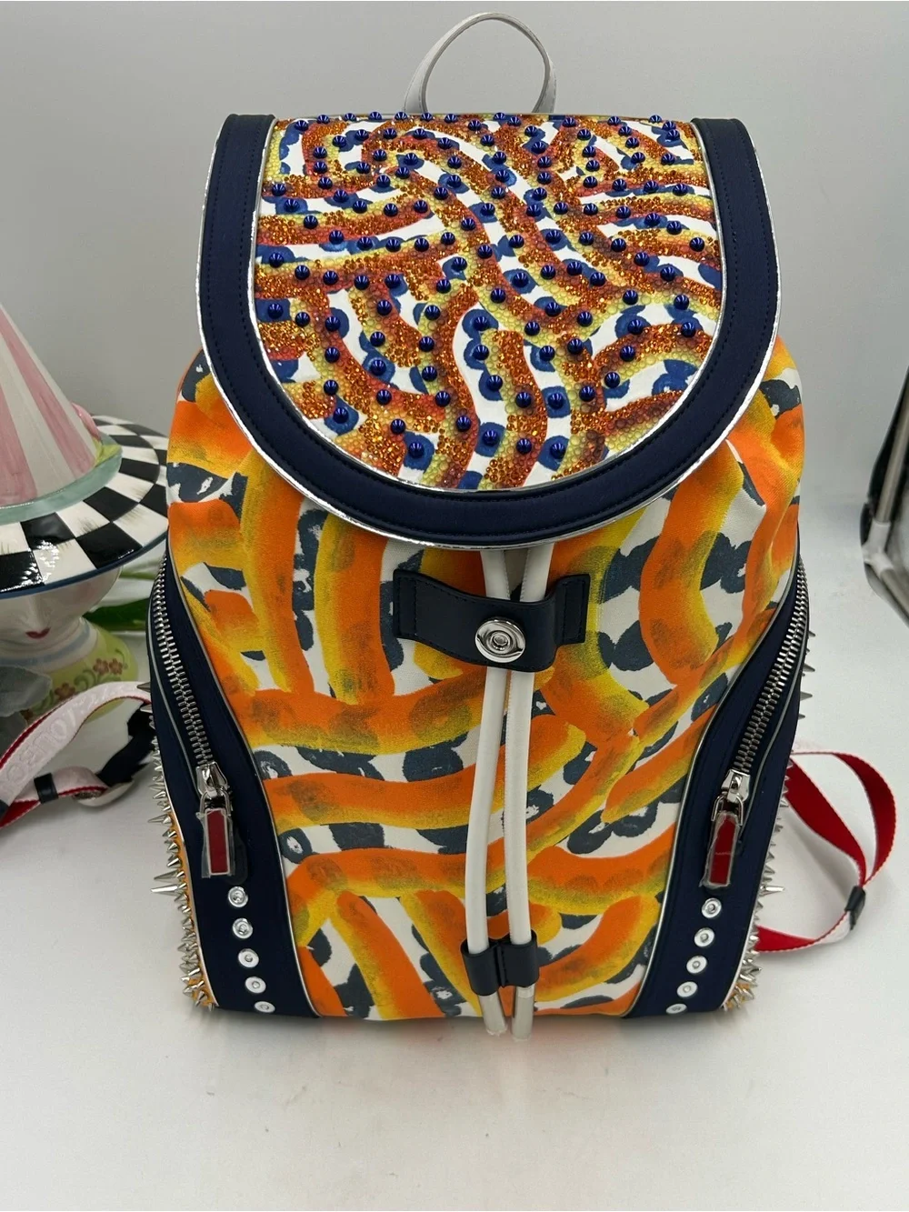 Unisex Christian Louboutin x Otis Hope Carey   Limited edition funky backpack