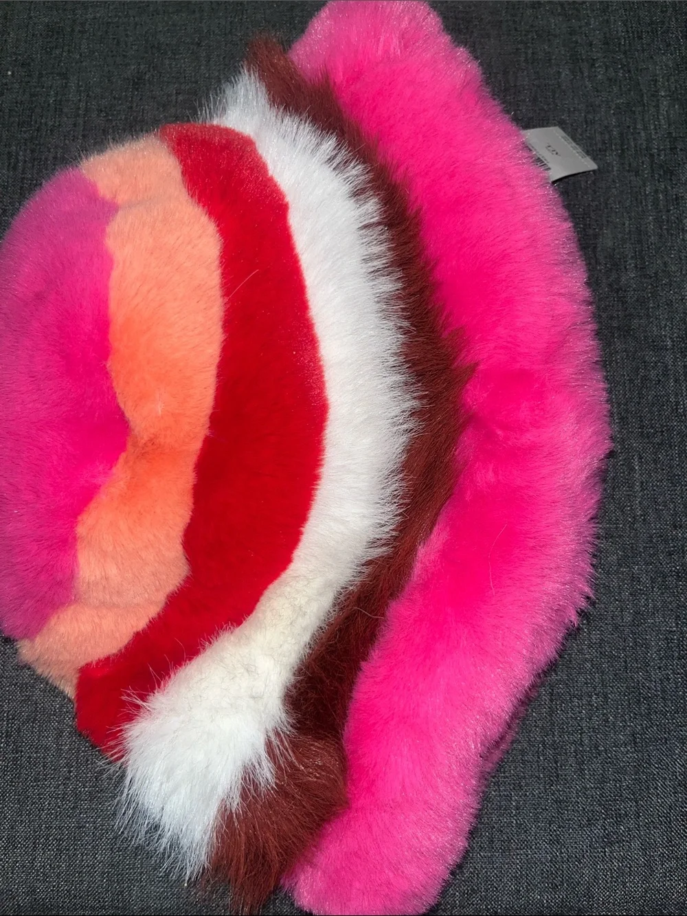 MAEVE Anthropologie Colorblock Faux Fur Hat