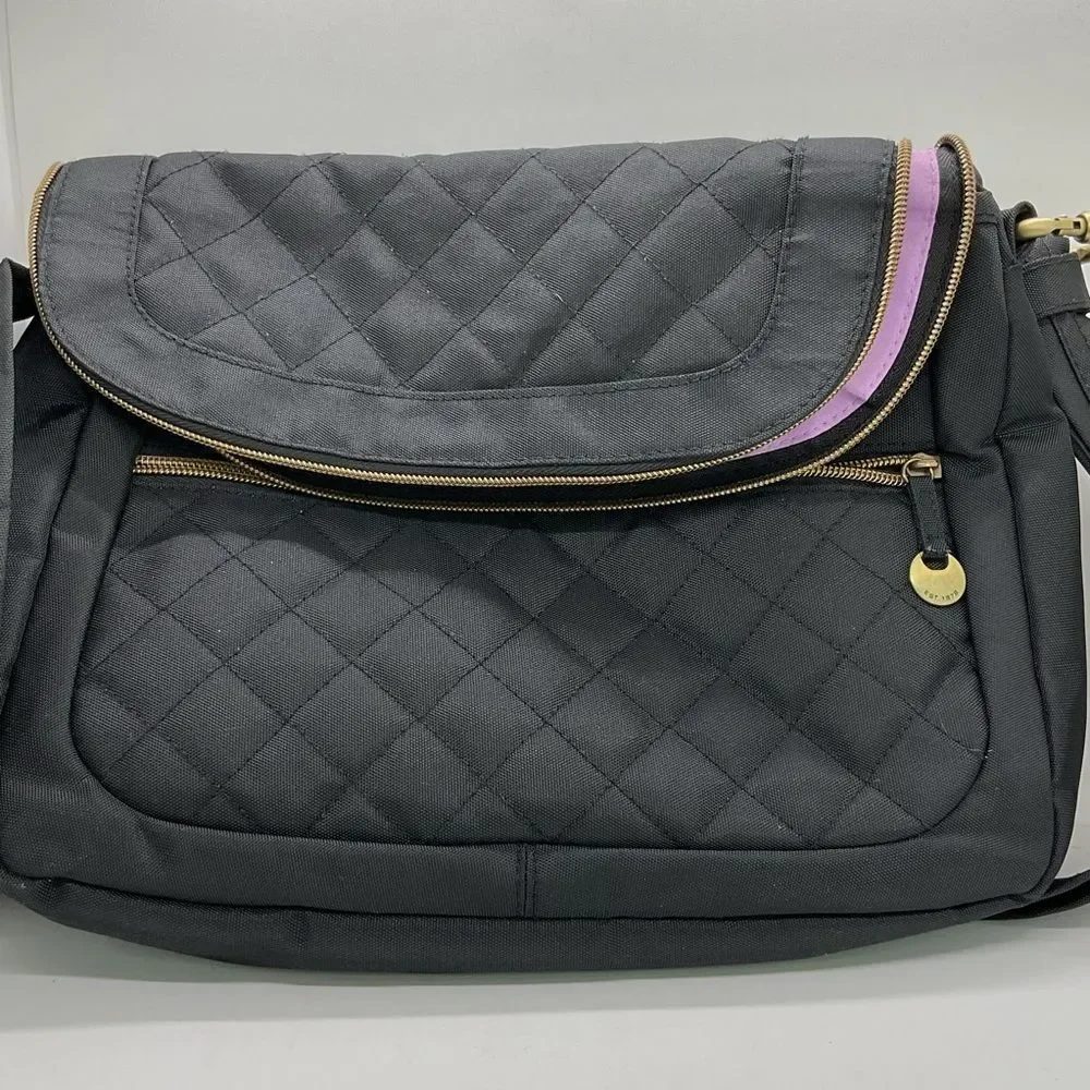 Travelon Quilted Black Crossbody Bag