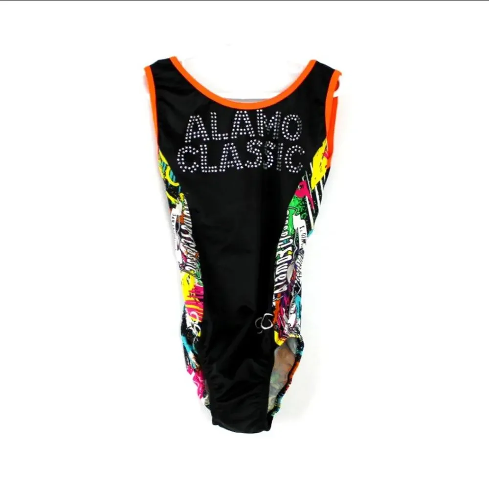 Gilling Rhinestone Embellished Gymnastic's Leotard Girl's 14