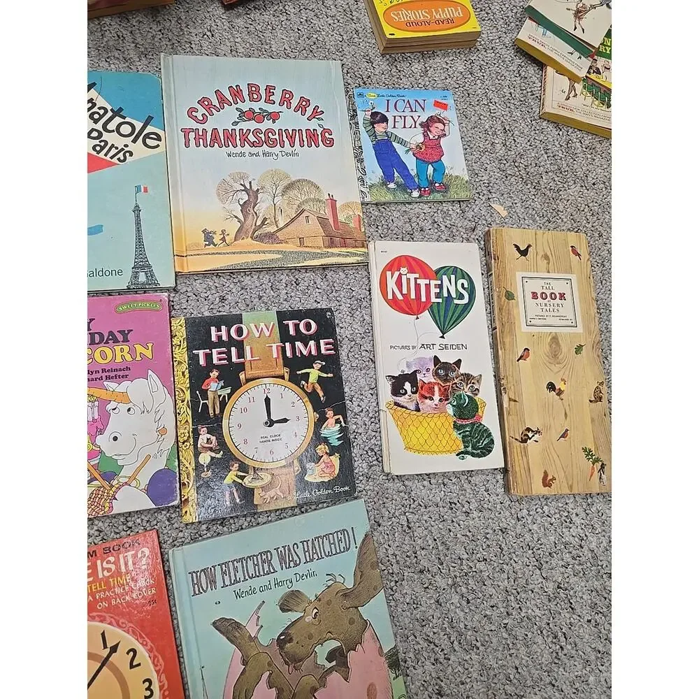 Lot of 15 Vintage‎ Mixed Authors Read Along Hardcover Children's Story Books