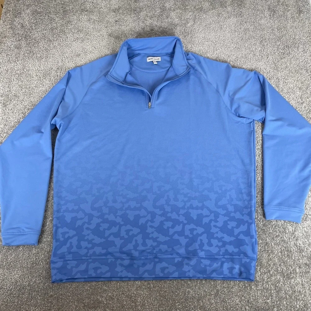 Peter Millar 1/4 Zip Pullover Mens Extra Large Camo Gradient Golf Performance