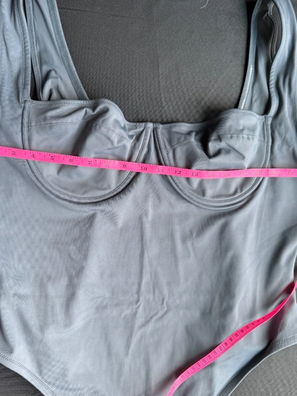 SKIMS gunmetal swim