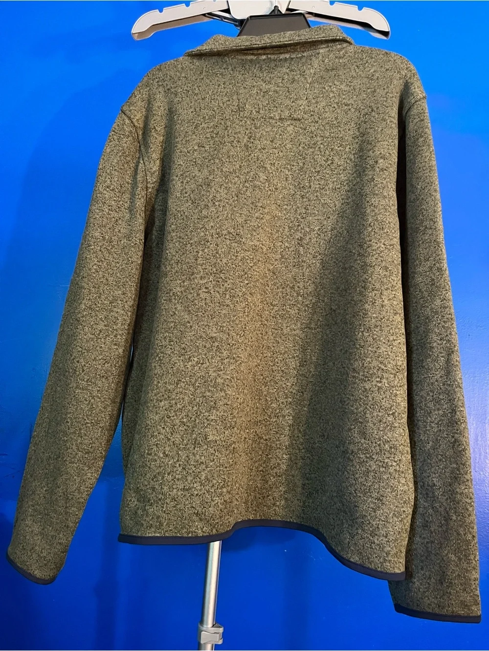 Nautica Men's Olive Green , Gray Half-Zip Sweater