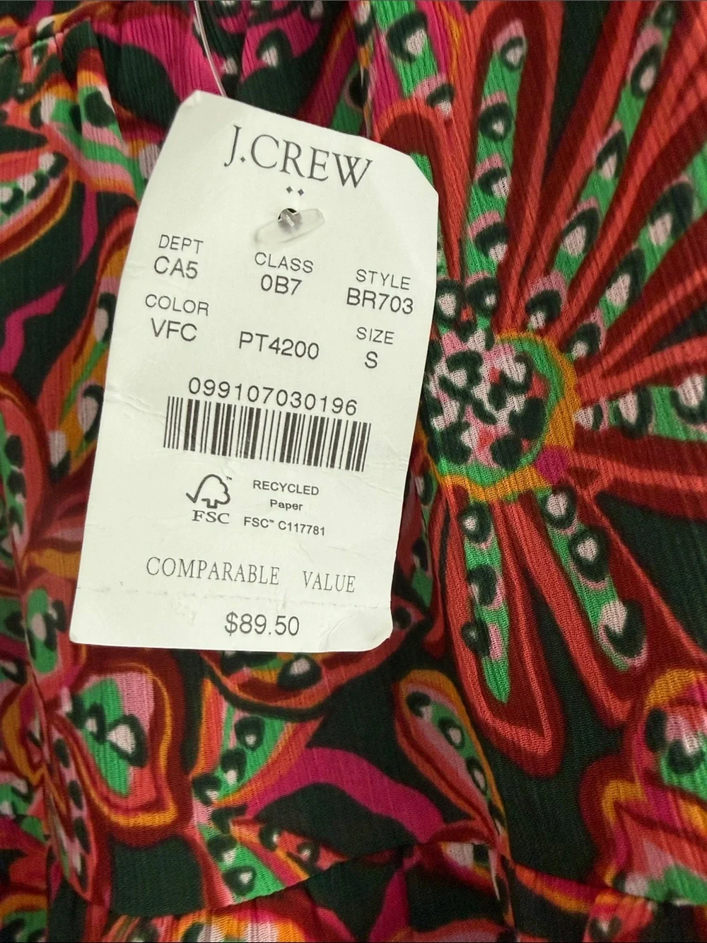J. Crew vibrant floral