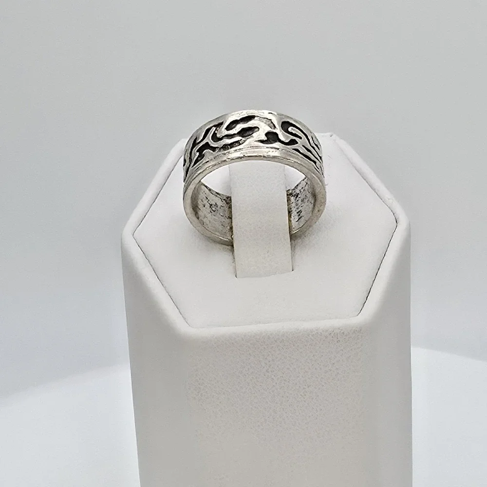 Vintage BELL TRADING POST Ring 925 Sterling Silver Asymmetrical Cutouts Size 5