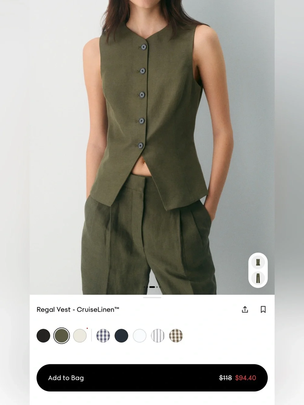 Aritzia set includes
