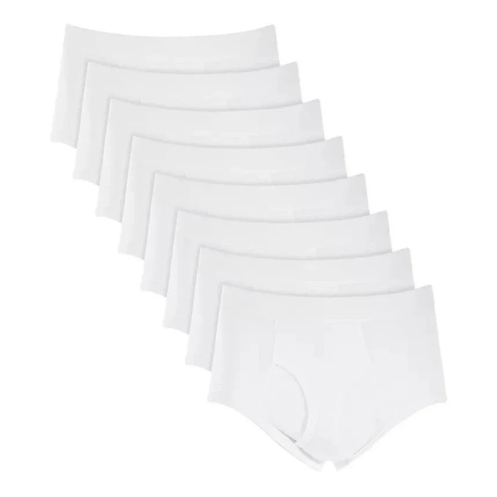 Club Room Men's 8 pack Full Cut Briefs Tagless Design Comfortable Underwear L