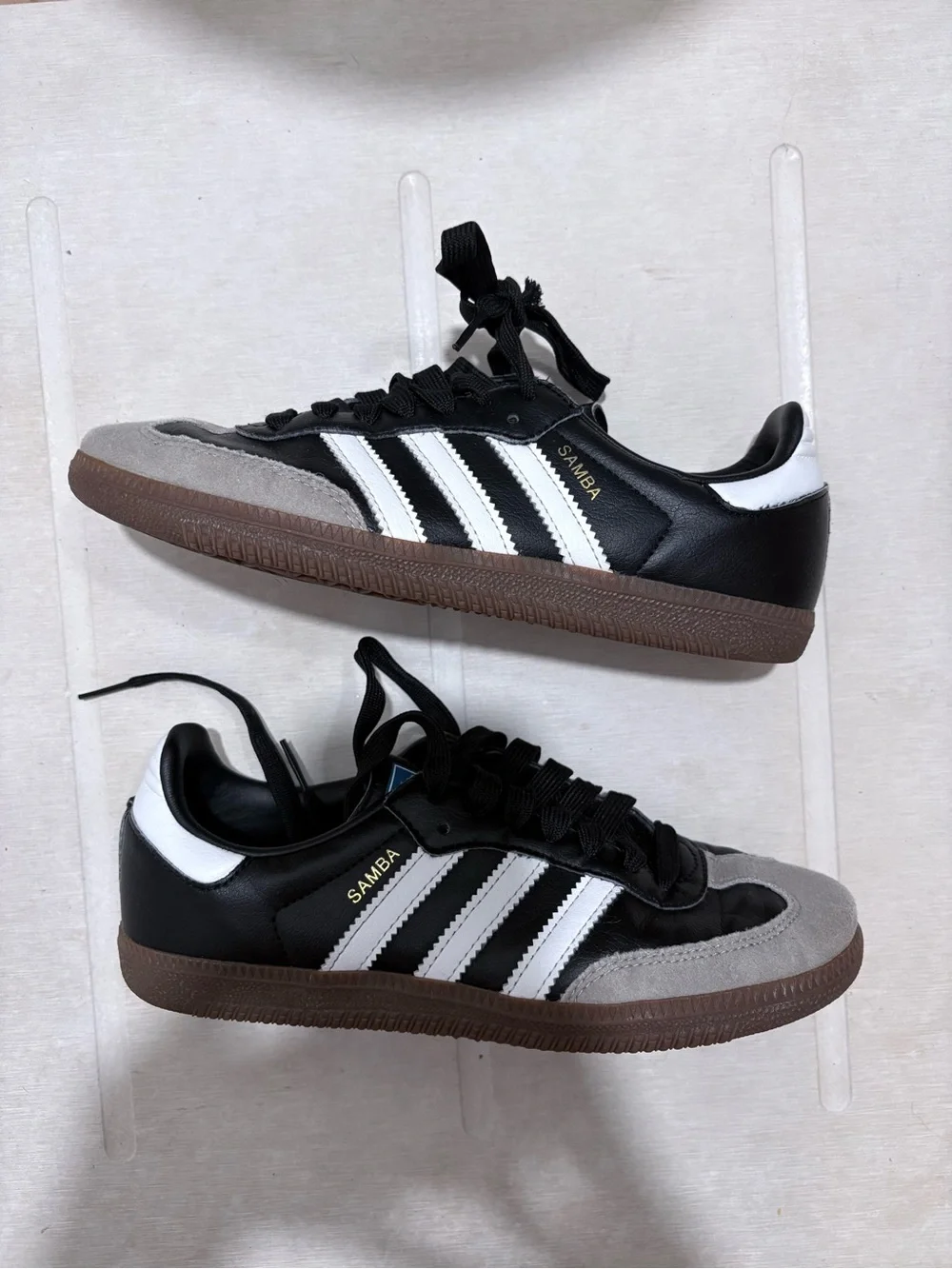 adidas Black White Grey Samba Classic Sneakers