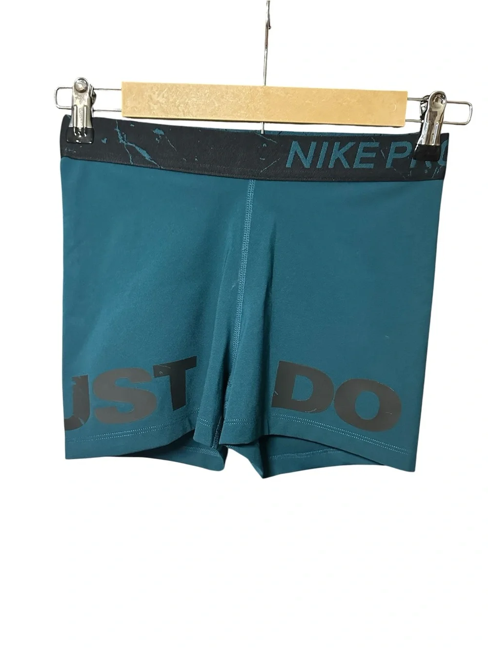 Nike Pro Just Do It Compression Shorts Teal Size Medium