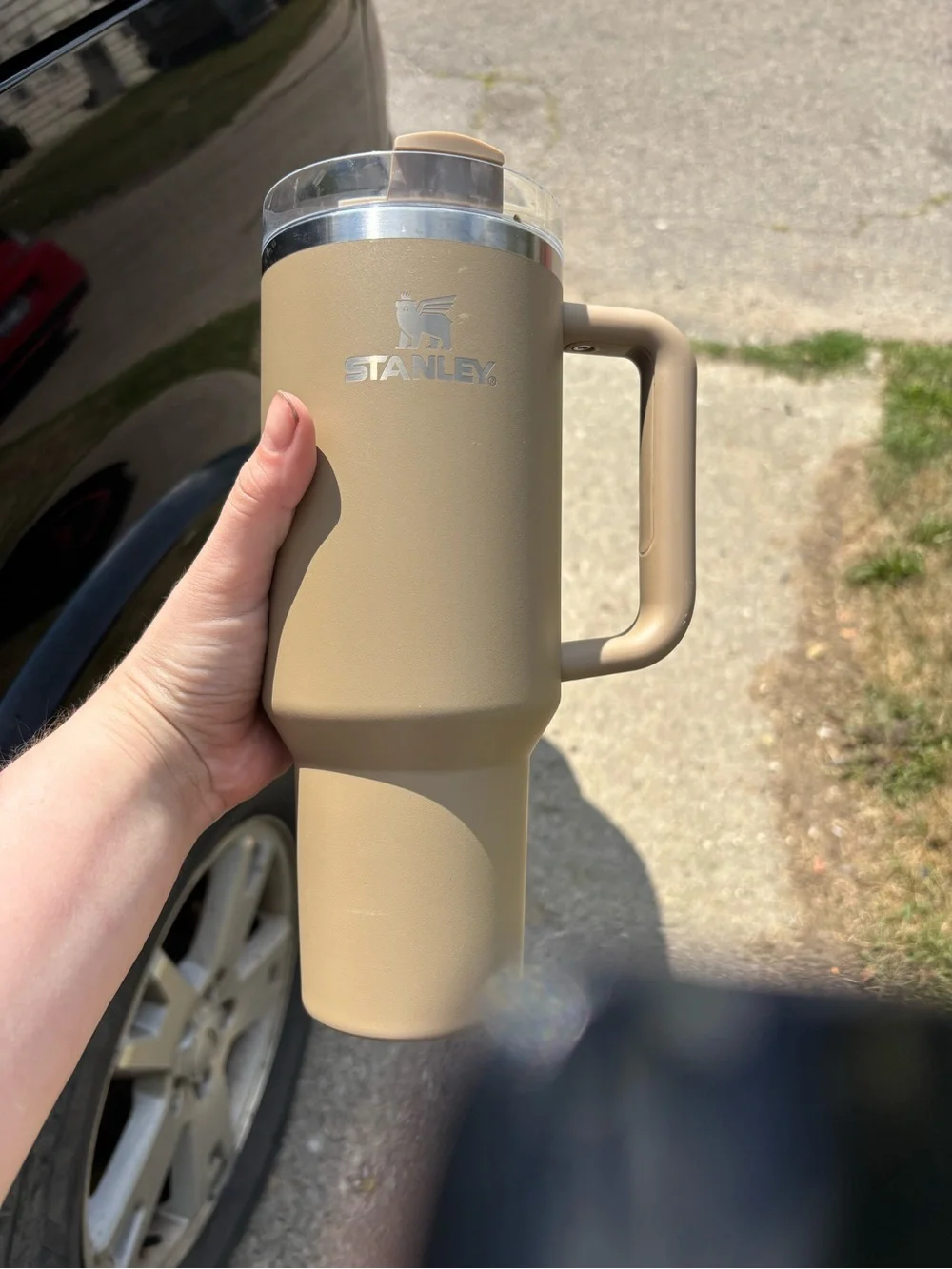 Stanley Desert Tan Insulated Travel Tumbler with Handle