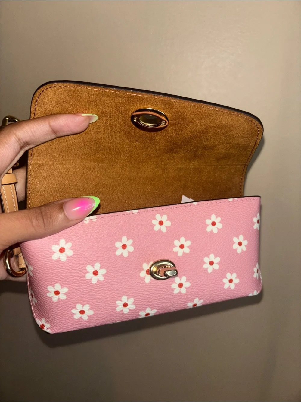 Coach Outlet Sunglass Case With Floral Print