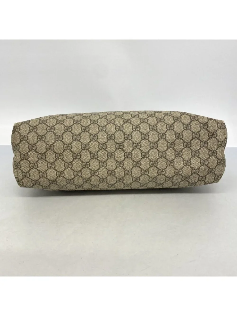 Gucci Tote GG Supreme Beige Brown Champagne Gold