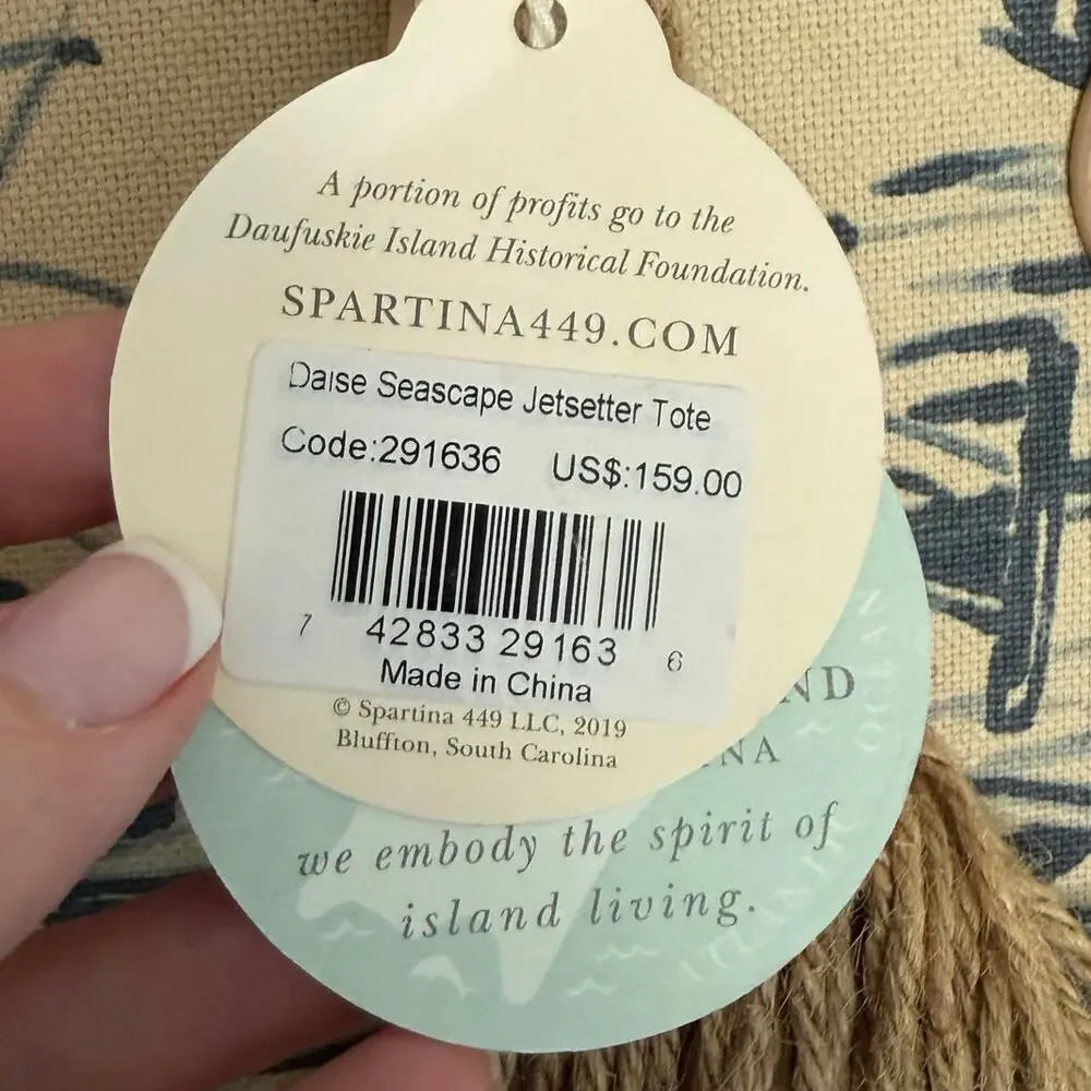 Spartina 449 Daise Seascape Jet Setter tote NWT
