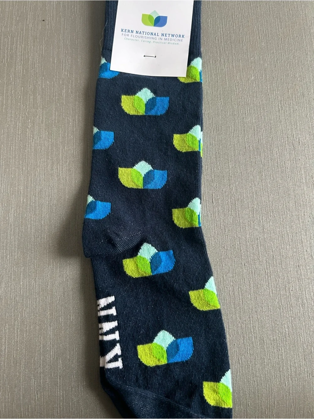 Navy Logo Crew Socks