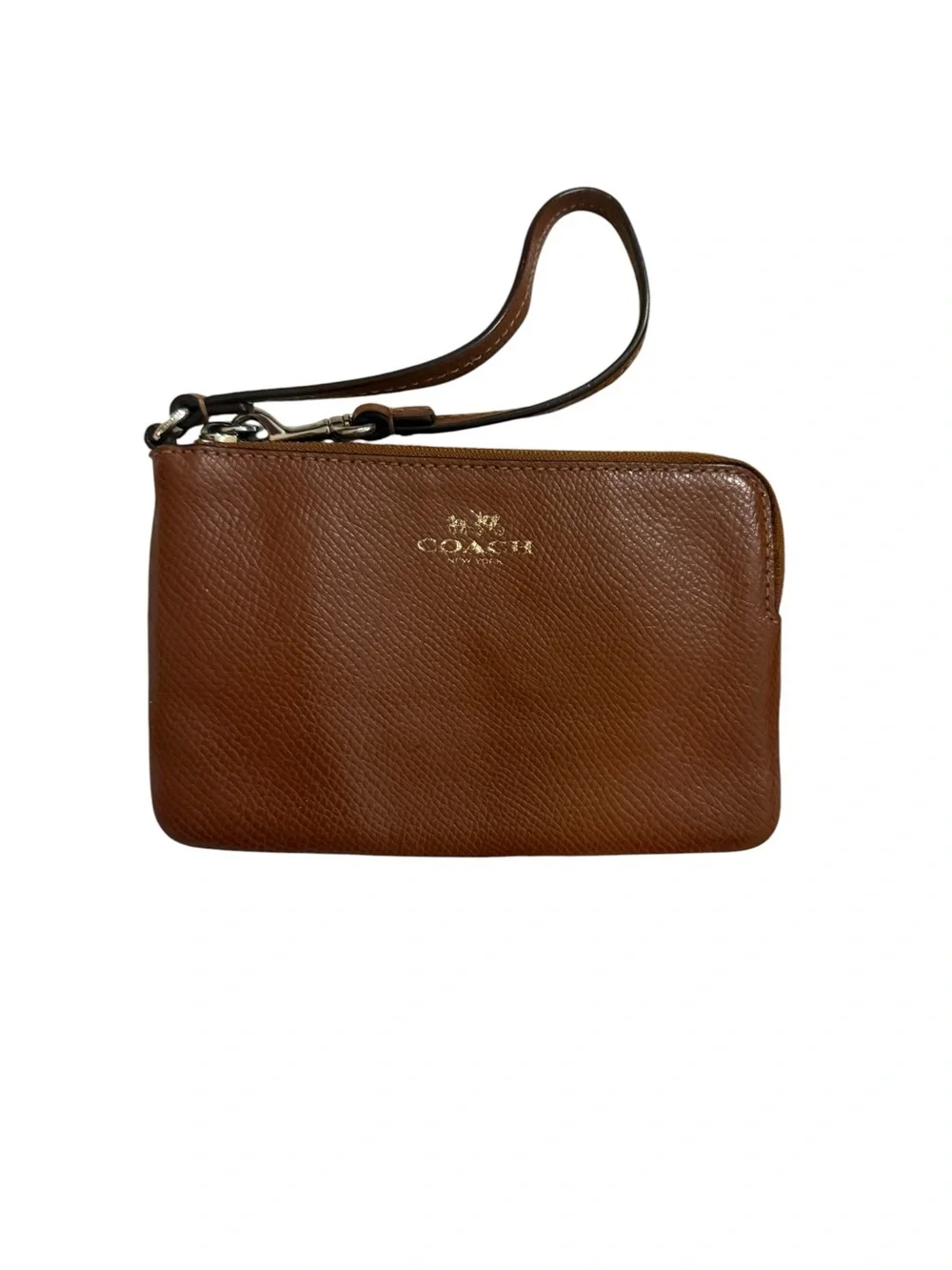 Coach Brown Leather Wristlet