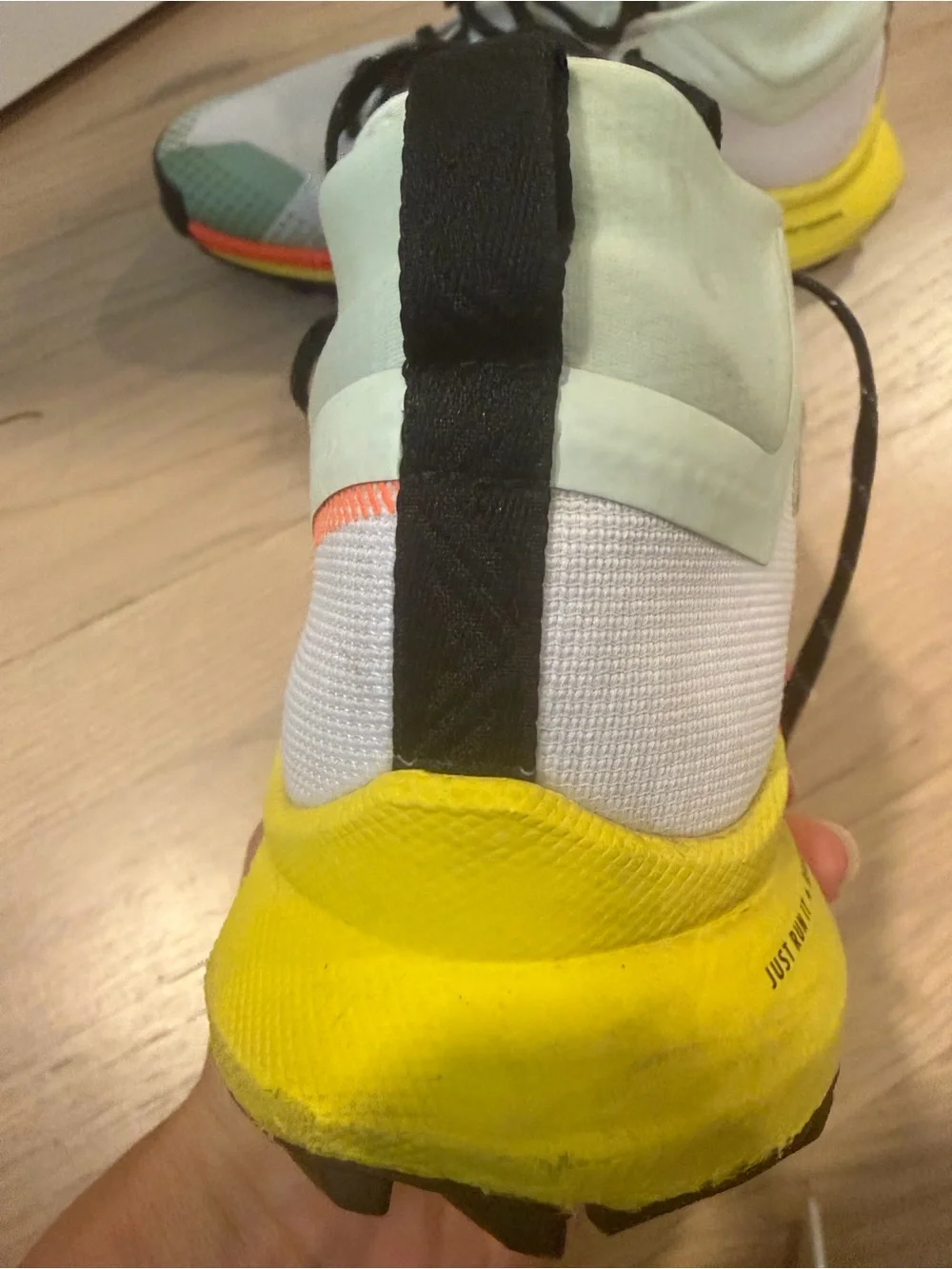 Nike Trail Running Shoes - Mint, Neon Yellow & Orange Accents