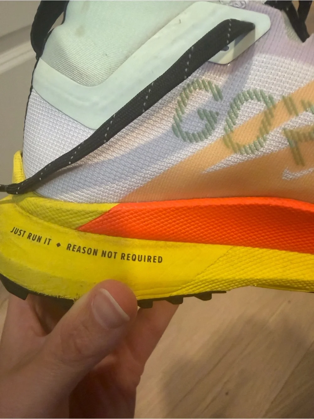 Nike Trail Running Shoes - Mint, Neon Yellow & Orange Accents