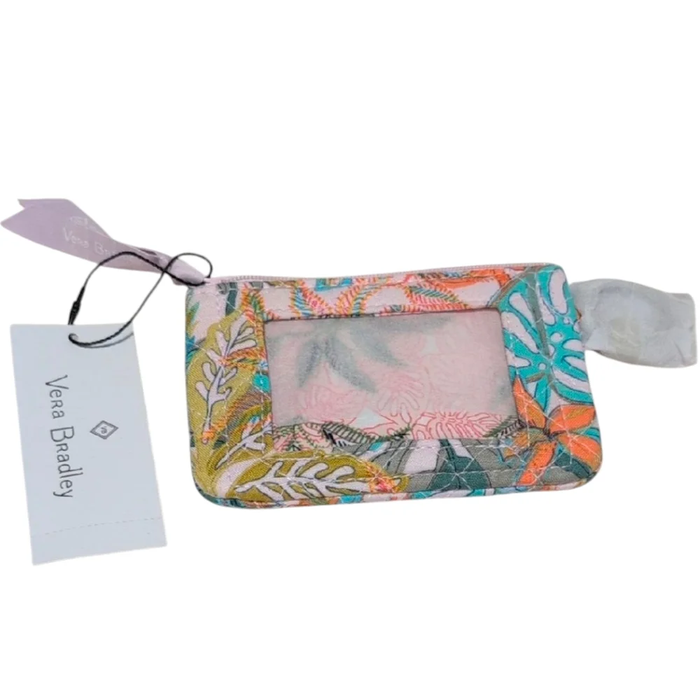 Vera Bradley Rain Forest Canopy Zip ID Case NWT