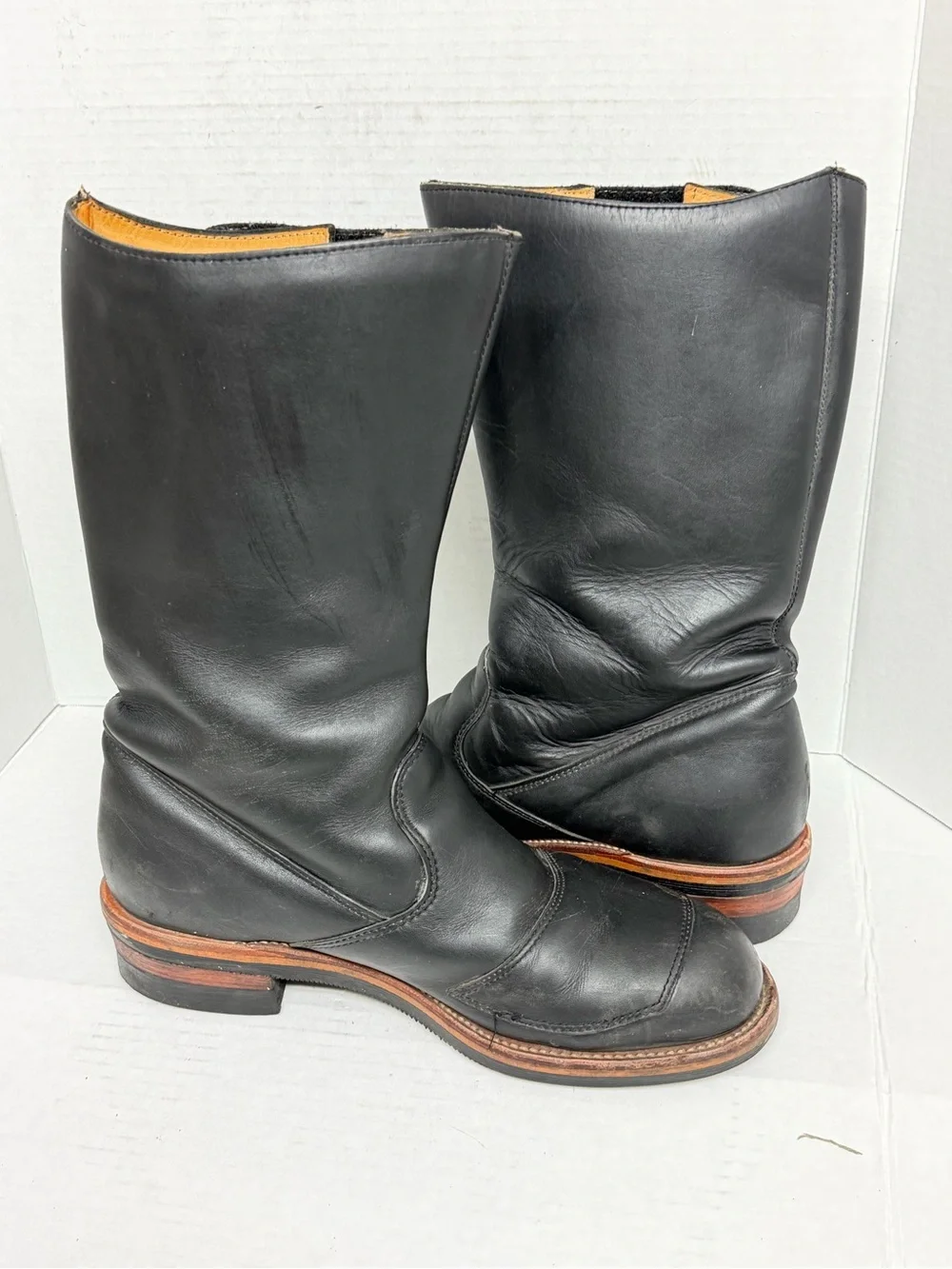 Chippewa 27862 Black Leather Odessa Rally Motorcycle Biker Boots Mens 10 1/2 D