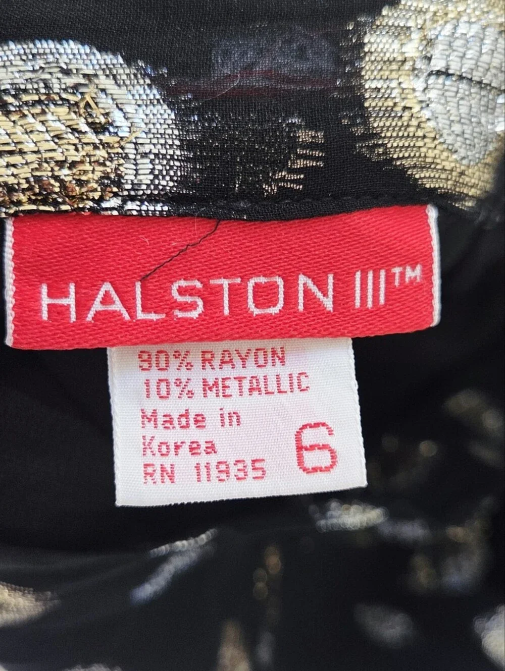 Halston Heritage Vintage Bubble Metallic  Polka Dot Midi Skirt Size 6